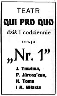 Rewia nr 1, Wiadomości Literackie nr 40-42 (40-42) z 19. października 1924 r.